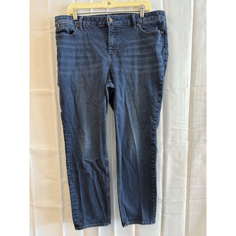 TALBOTS Womens Jeans Medium Wash Flawless Slim Ankle Denim‎ 16W 37x27
